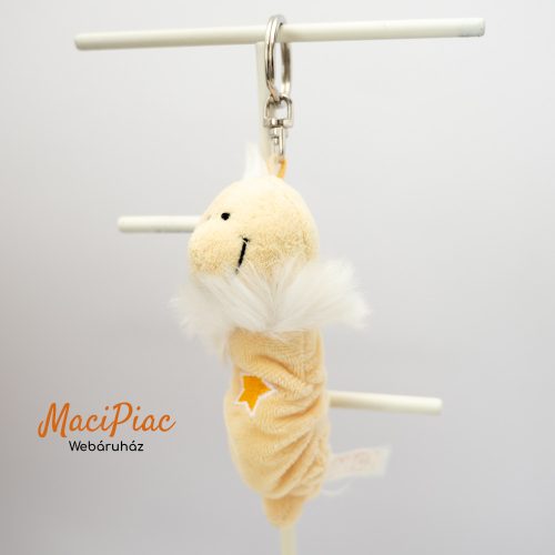 Nici Toys plüss Flibbies kukac sárga szíves ruhában kulcstartó