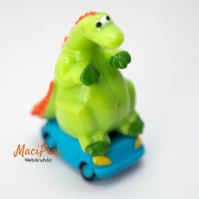   2003-as Kinder Dino Taxi Green dino on blue car (Zöld dínó kék autón) figura