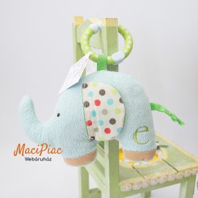   Plüss elefánt piile könnyű zörög, csörög, akasztható hordozóra, kiságyra stb. babáknak 