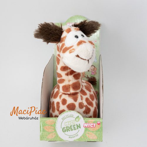 Nici Toys zsiráf plüss dobozos  NICI GREEN Wild Friends Gina Új!