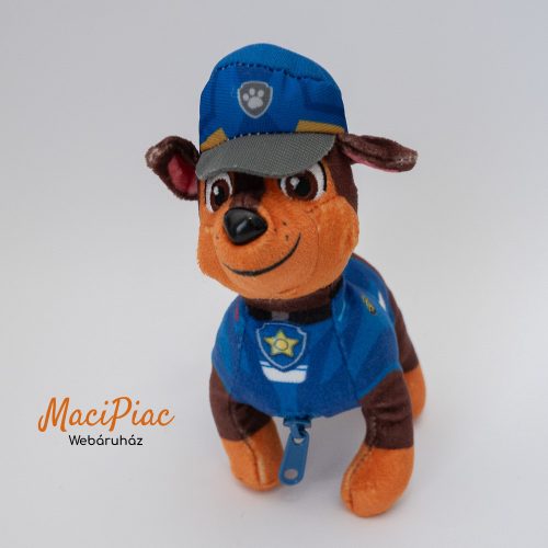 Nickelodeon 2020 Mancsőrjárat Pet Pee Wees Paw Patrol Chase plüss kutya (teste tasakos, cipzárral)