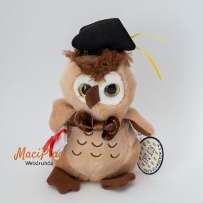   Plüss ballagási barna színű bagoly SUN-DAY csillogó szemekkel új!