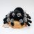 Plüss tarantula pók, pók eredeti SUKI Spindra csillogó szemű L'il Peepers Tarantula Spider Toy Small (fekete-szürke) Ritkaság!