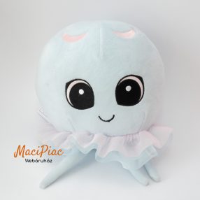   Zabawka Pluszowa MEDUZA hímzett nagy szemű kék plüss medúza balerina