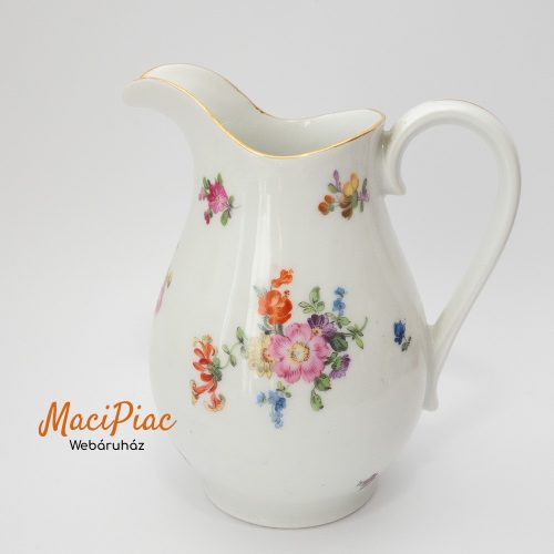 Német porcelán virág mintás kancsó, kiöntő Jelzett Bavaria
