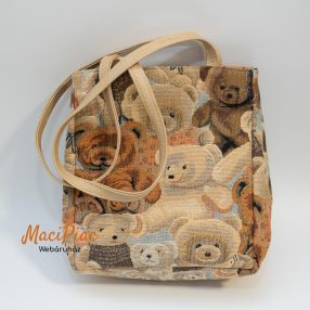   Vintage Gobelin hímzéses maci mintás táska Vintage  Ritka, különleges!