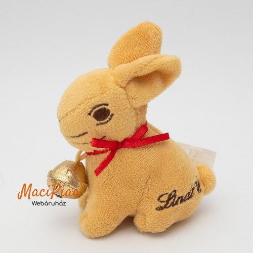 Lindt kisebb méretű plüss kabala nyúl, nyuszi csengővel a nyakában, zörög 