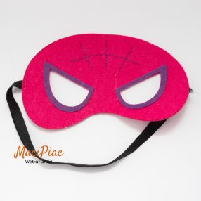   Pókember - Spiderman - Spidergirl álarc, maszk jelmez kiegészítő (pink, filc)