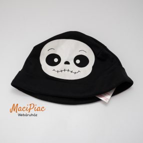   Halloweeni csontváz mintás fekete kis sapka kiegészítő jelmezhez