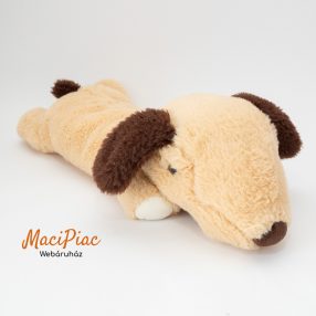   Fekő barna puha plüss kutya, párnának is használahtó vagy tölthető bele aroma zsák