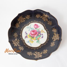   Vintage porcelán fali dísztányér, tányér Echt C M Hutschenreuther Kobalt Jelzett! Nagyon ritka! 