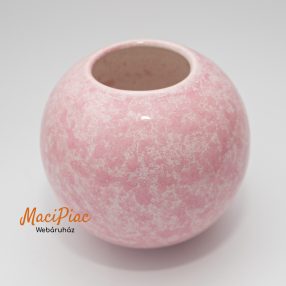   Különleges gömb alakú, formájú rózsaszín porcelán váza