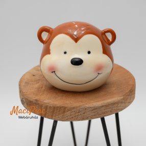 Majom fej alakú porcelán persely (dekoráció) új!