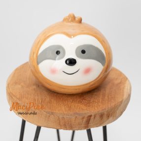 Lajhár fej alakú porcelán persely (dekoráció) új!