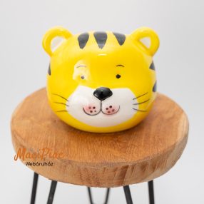Tigris fej alakú porcelán persely (dekoráció) új!