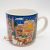 Karácsonyi vintage porcelán bögre, Vintage Lefton's China 1992 Colonial Village Scene Bögregyűjtemény egyik különleges darabja