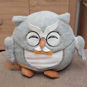   Szürke bagoly nagyapa puha plüss párna Dormeo takaró nélkül