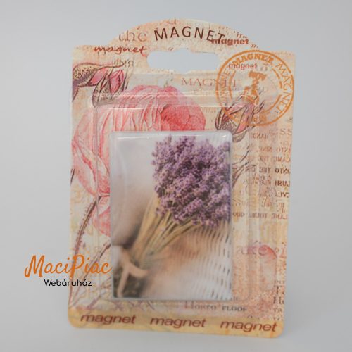 Levendula mintás vintage hatású kerámia anyagú hűtőmágnes Rendelhető!