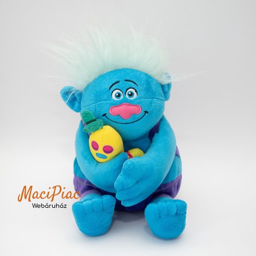 Plüss Trolls Trollok Giga kék figura ananásszal a kezében Plush toy DREAMWORKS 2016-os
