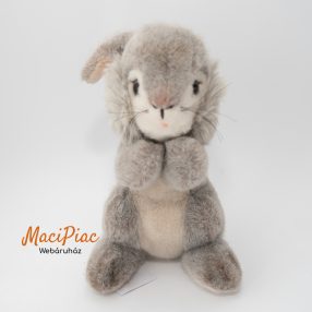   Élethű álló vintage szürke plüss nyúl, nyuszi Eredeti jelzett Steiff Sonny 2960/22 Germany