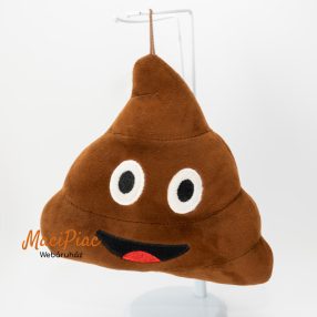 Emoji puha plüss párna hangulatjel barna Kaki, akasztható