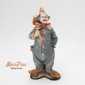 Kerámia vintage hatású bohóc figura, nipp