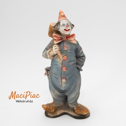 Kerámia vintage hatású bohóc figura, nipp