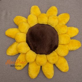   Plüss napraforgó virág alakú párna, díszpárna, formapárna