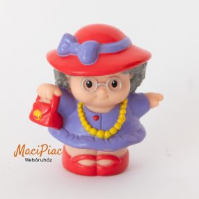  Gumi figura Fisher Price kalapos hölgy, nagymama 2002 Mattel