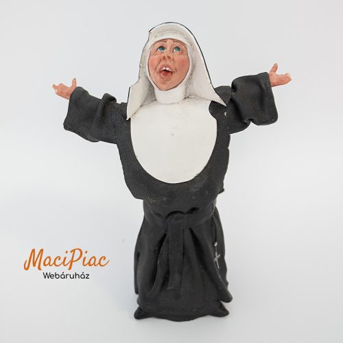 Apáca, széttárt kezekkel nipp, figura, 1995 Studio CollectionHappy Habits by Deb Wood Figurine SISTER MARY HALLELUJA