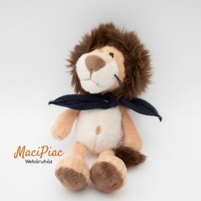   Nici Toys plüss oroszlán barna sörénnyel, kendővel a nyakában
