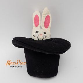   Plüss nyúl, nyuszi cilinderben, kalapban bábozható IKEA Régiség!