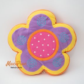  Plüss színes virág alakú párna, díszpárna, formapárna