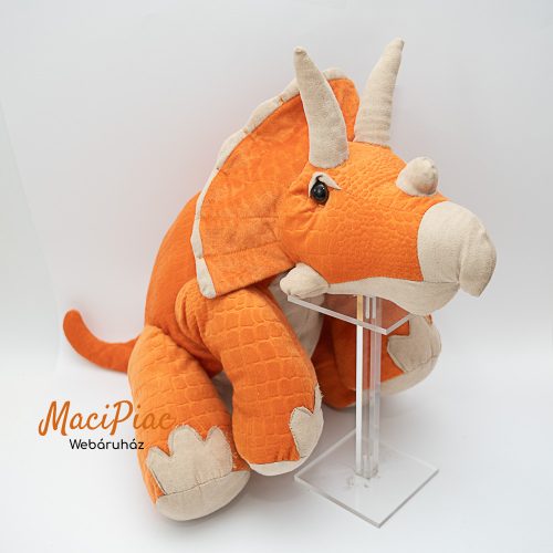 Plüss Triceratops nagy méretű dínó, dinoszaurusz Animál Adventure (narancssárga)