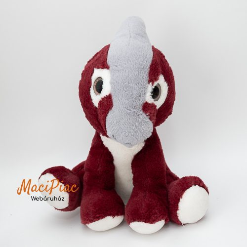 Plüss Penny Dinómánia széria bordó dinoszaurusz dínó plüssfigura Parasaurolophus csillogó szemű