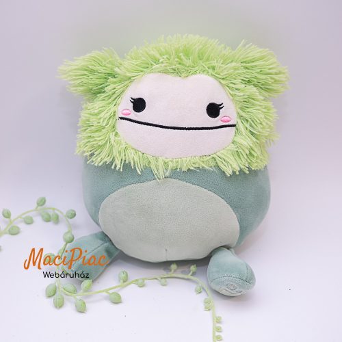 Plüss Original Squishmallows kellyToy puha figura zöld szörny, Bren a zöld Jeti