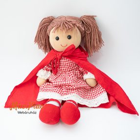 Rongy baba barna hajjal Piroska kosztümben