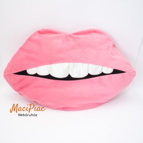 Plüss női száj formájú párna, díszpárna
