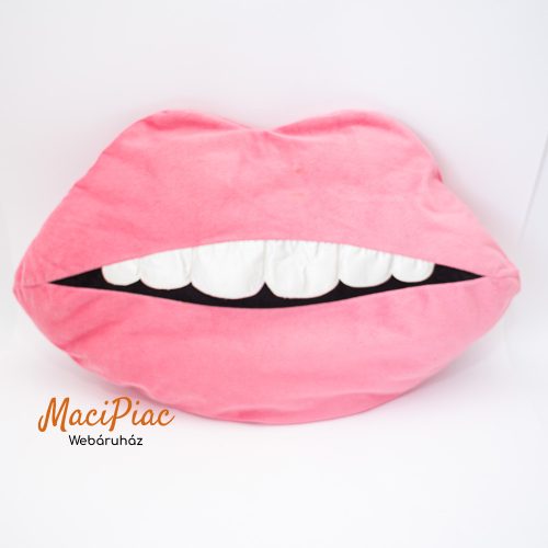 Plüss női száj formájú párna, díszpárna