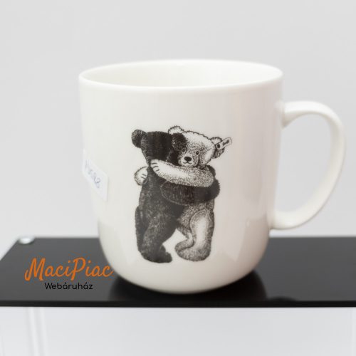 Vintage maci mintás teás, kakaós porcelán gyerek bögre Jelzett THALIA Steiff