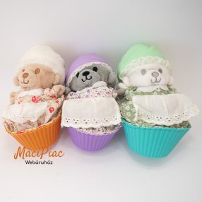   Plüss muffin maci 3 db Cupcake mackók Prémium Toys  2 az 1-ben Régió játék.