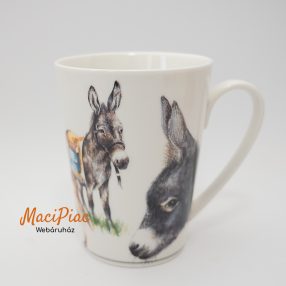   Szamár fajták körbe mintás porcelán fehér kávés bögre Ideal Home Range Germany Jelzett Ihr Különleges Gyűjtői darab!