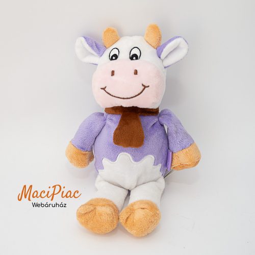 Plüss Milka tehén, boci barna csengővel vagy kolomppal a nyakában