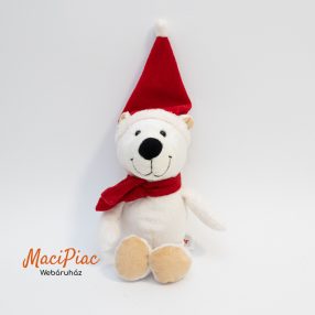 Kinder plüss Mikulás sapkás jegesmedve maci  Újszerű!