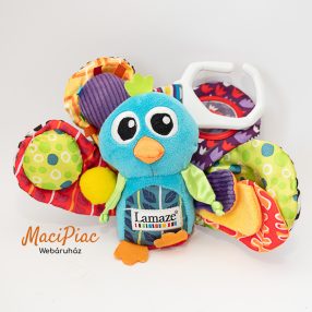   Lameze Jacques, a páva bébijáték kisgyerekeknek, akasztható, zörög, csörög, sípol