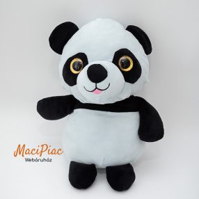Plüss panda maci csillogó szemű