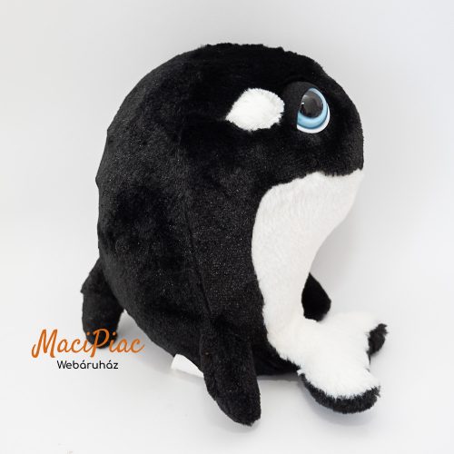Ocean Buddies Big Headz Coop Egzotikus állatok az óceánból plüss nagyfejű fekete gyilkos bálna