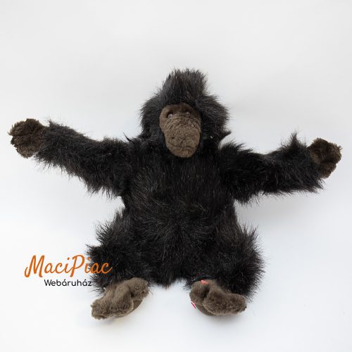 Plüss fekete élethű gorilla, majom 