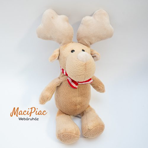 Kinder plüss szarvas csíkos sállal a nyakában (sima bundázatú)