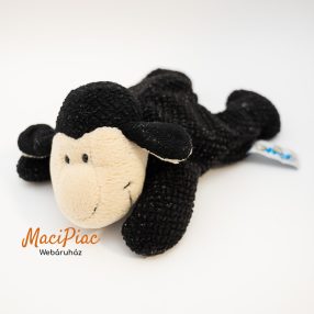   Nici Toys hasaló, fekvő fekete plüss bárány, bari Német Régi